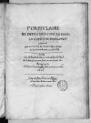Ms Chiflet 40 - « Formulaire de dépesches concernans la comté de Bourgongne, commencé par Estienne Delesmes, depuis greffier du parlement de Dole, en l'an 1554. » — « Extraits de divers... recès des Estats généraux de la mesme comté de Bourgongne, faits... en l'an 1626... »