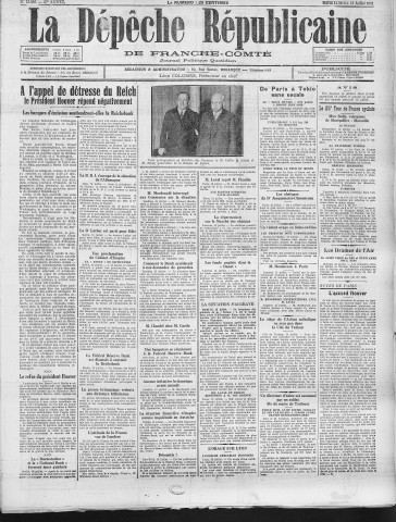 15/07/1931 - La Dépêche républicaine de Franche-Comté [Texte imprimé]