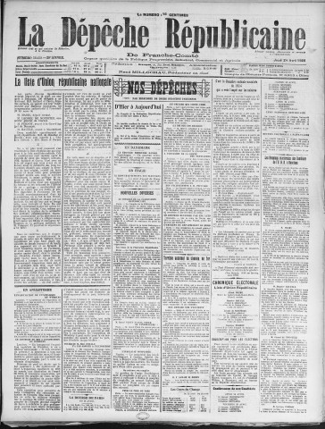 24/04/1924 - La Dépêche républicaine de Franche-Comté [Texte imprimé]