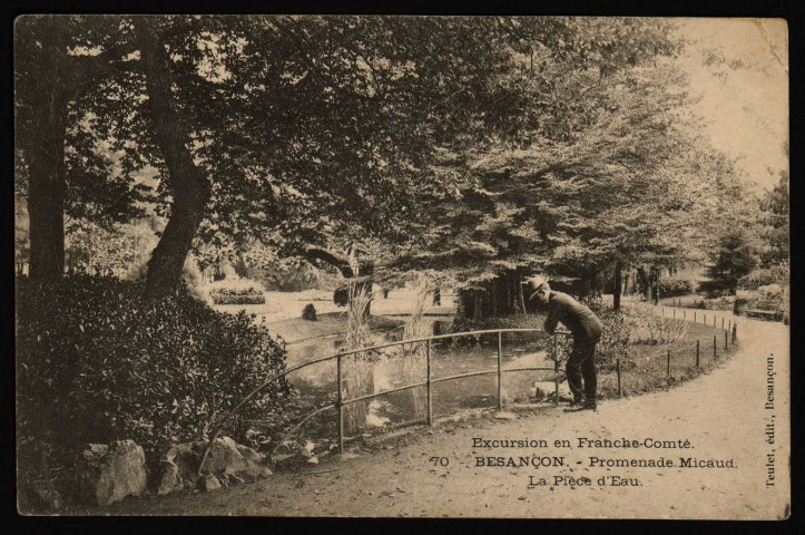 Promenade Micaud. - La pièce d'eau [image fixe] , Besançon : Teulet, 1901/1908