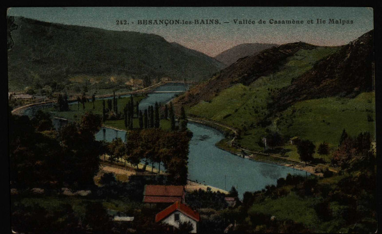 Besançon-les-Bains - Vallée de Casamène et Ile de Malpas [image fixe] , Besançon : Etablissements C. Lardier - Besançon ., 1914/1934