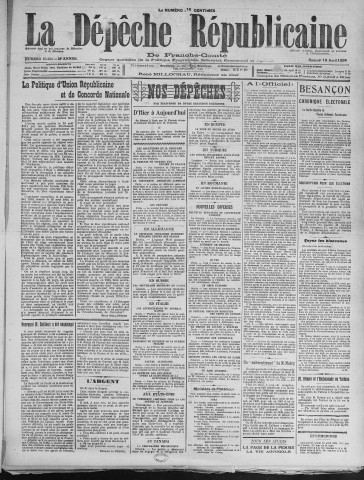 19/04/1924 - La Dépêche républicaine de Franche-Comté [Texte imprimé]