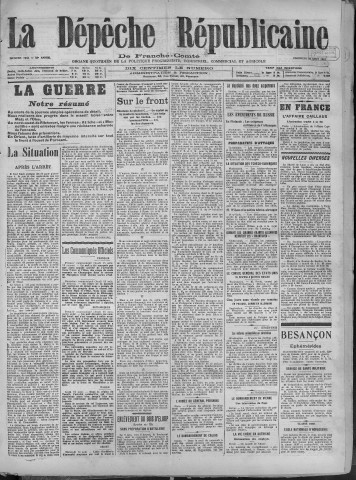 16/08/1918 - La Dépêche républicaine de Franche-Comté [Texte imprimé]