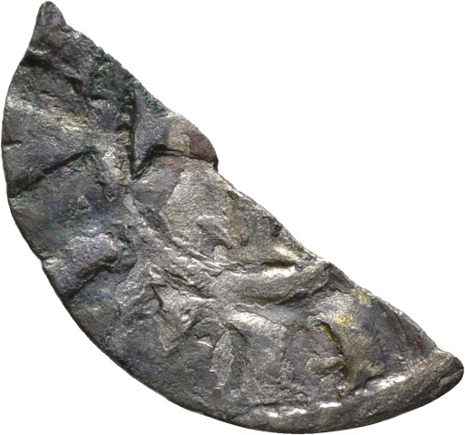 874.1.93.12 - pièce de monnaie (fragment) ; denier estevenant