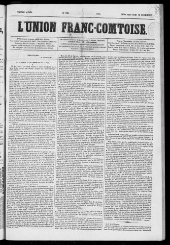 19/11/1851 - L'Union franc-comtoise [Texte imprimé]