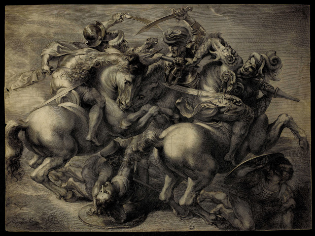 La bataille d'Anghiari [image fixe] / L. Da finse pinx ; G. Edelinck Sc. , 1660/1707