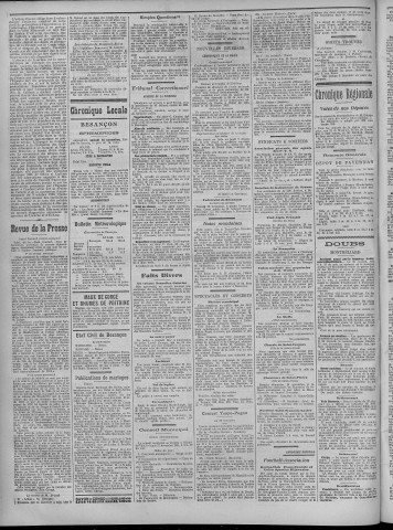 25/11/1911 - La Dépêche républicaine de Franche-Comté [Texte imprimé]