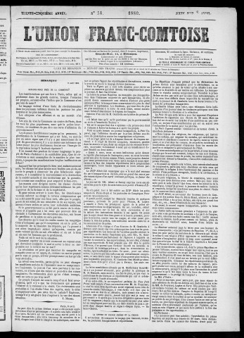 08/04/1880 - L'Union franc-comtoise [Texte imprimé]