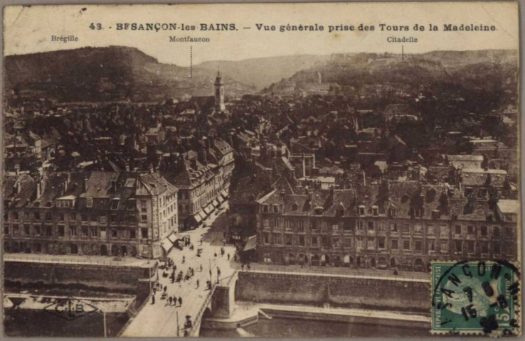 Vue générale prise des tours de la Madeleine.