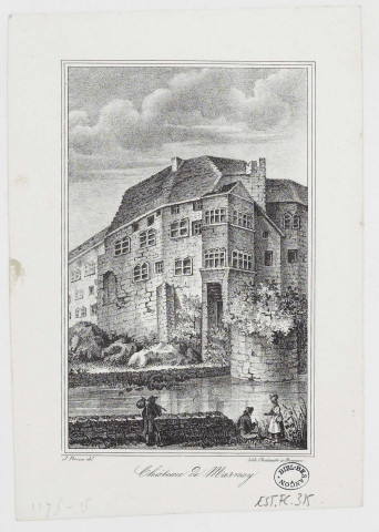 Château de Marnay [estampe] / J. Perron del.  ; lith. Chalandre à Besançon , Besançon : Chalandre, [1800-1899]