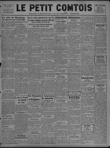 30/04/1942 - Le petit comtois [Texte imprimé] : journal républicain démocratique quotidien