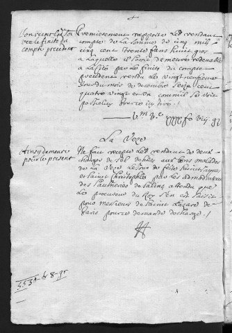 Comptes de la Ville de Besançon, recettes et dépenses, Compte de Jacques Antoine Varin (1682)