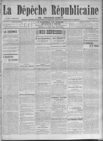 24/06/1908 - La Dépêche républicaine de Franche-Comté [Texte imprimé]