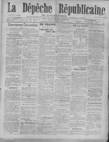 15/04/1919 - La Dépêche républicaine de Franche-Comté [Texte imprimé]