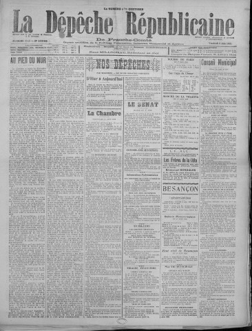 02/06/1922 - La Dépêche républicaine de Franche-Comté [Texte imprimé]