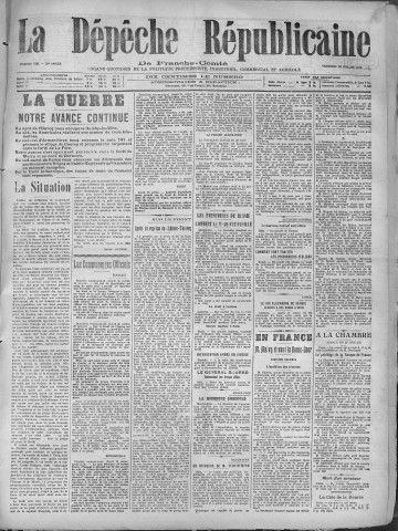 26/07/1918 - La Dépêche républicaine de Franche-Comté [Texte imprimé]