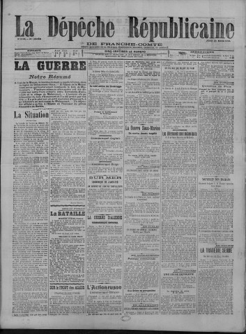 23/03/1916 - La Dépêche républicaine de Franche-Comté [Texte imprimé]