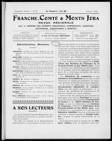 07/1919 - Franche-Comté et Monts-Jura [Texte imprimé]