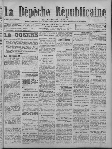 02/12/1914 - La Dépêche républicaine de Franche-Comté [Texte imprimé]