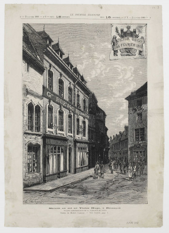 Maison où est né Victor Hugo, à Besançon [image fixe] / Hubert Clerget , Paris, 1881