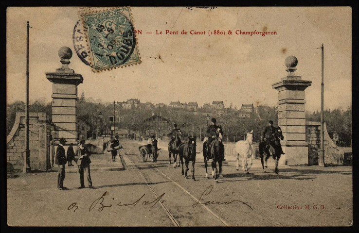 Besançon - Le Pont de Canot (1880) & Champforgeron [image fixe] , 1904/1905