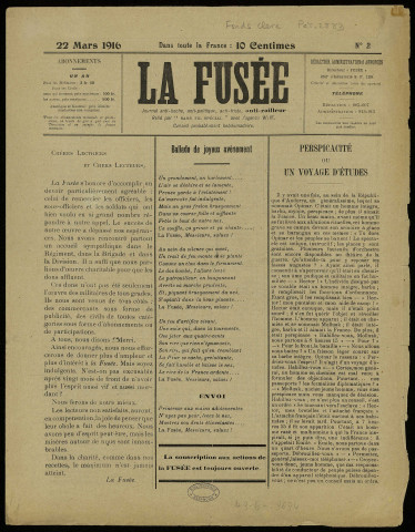 La Fusée [Texte imprimé] : journal anti-boche, anti-politique, anti-triste, anti-railleur