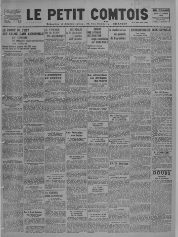 01/04/1943 - Le petit comtois [Texte imprimé] : journal républicain démocratique quotidien
