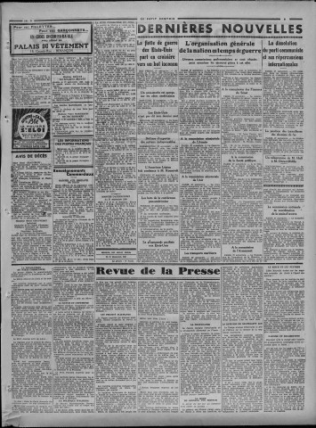 28/09/1939 - Le petit comtois [Texte imprimé] : journal républicain démocratique quotidien