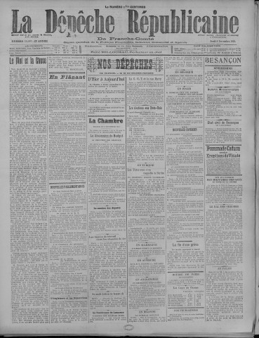 10/11/1922 - La Dépêche républicaine de Franche-Comté [Texte imprimé]