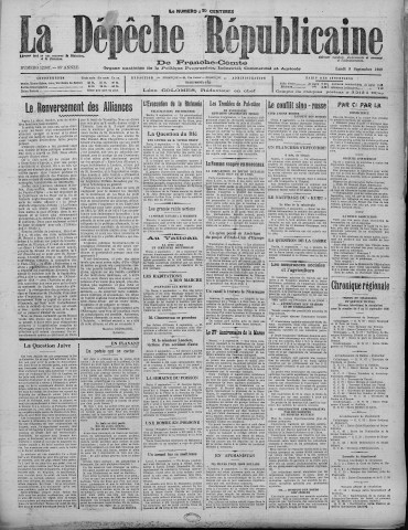 09/09/1929 - La Dépêche républicaine de Franche-Comté [Texte imprimé]