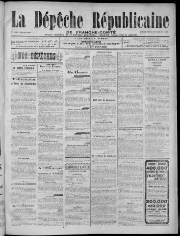 31/12/1905 - La Dépêche républicaine de Franche-Comté [Texte imprimé]
