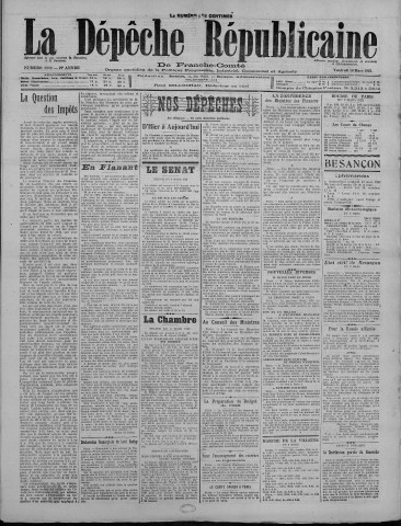 10/03/1922 - La Dépêche républicaine de Franche-Comté [Texte imprimé]