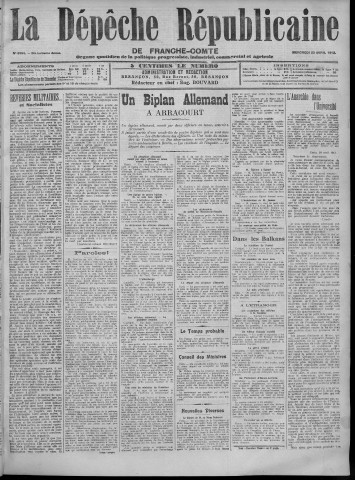 23/04/1913 - La Dépêche républicaine de Franche-Comté [Texte imprimé]
