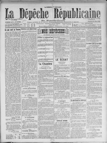 21/03/1924 - La Dépêche républicaine de Franche-Comté [Texte imprimé]