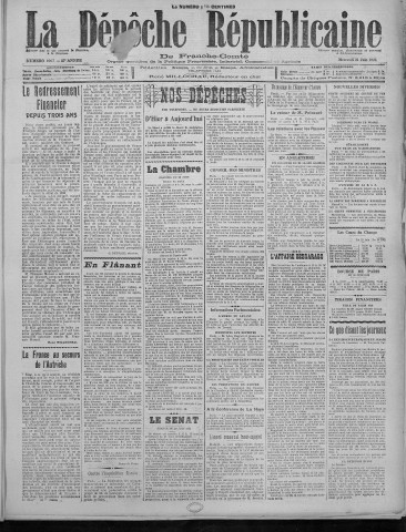21/06/1922 - La Dépêche républicaine de Franche-Comté [Texte imprimé]