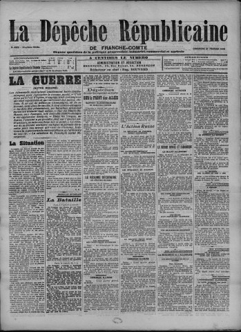 21/02/1915 - La Dépêche républicaine de Franche-Comté [Texte imprimé]