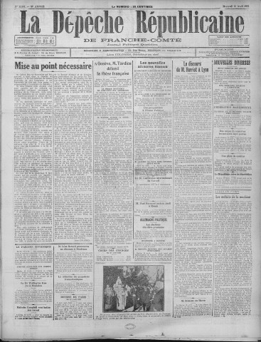 13/04/1932 - La Dépêche républicaine de Franche-Comté [Texte imprimé]