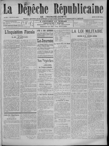 30/06/1913 - La Dépêche républicaine de Franche-Comté [Texte imprimé]
