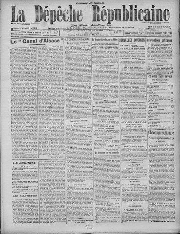 19/04/1927 - La Dépêche républicaine de Franche-Comté [Texte imprimé]