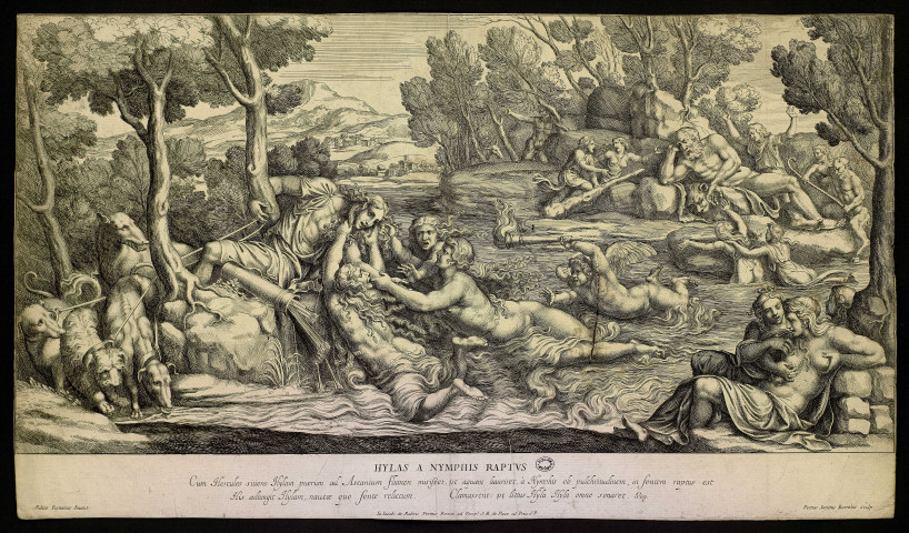 Hylas a nymphis raptus [image fixe] / Iulio Romanus Inuent ; Petrus Sanctus Barolus sculp. , 1655/1700