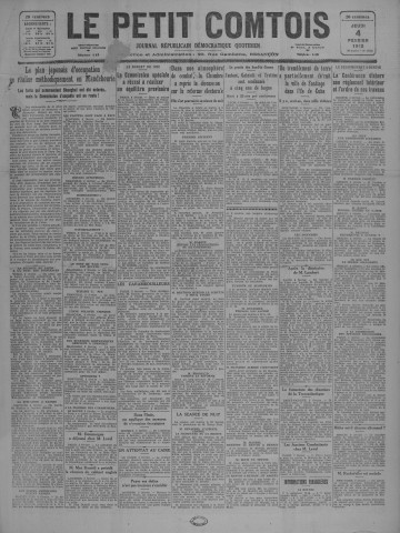04/02/1932 - Le petit comtois [Texte imprimé] : journal républicain démocratique quotidien