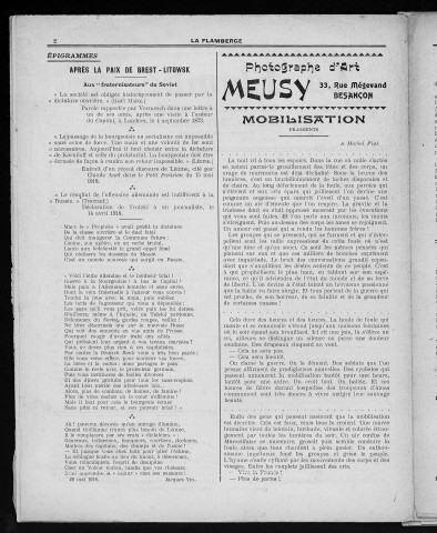 01/06/1918 - La Flamberge de Franche-Comté [Texte imprimé]