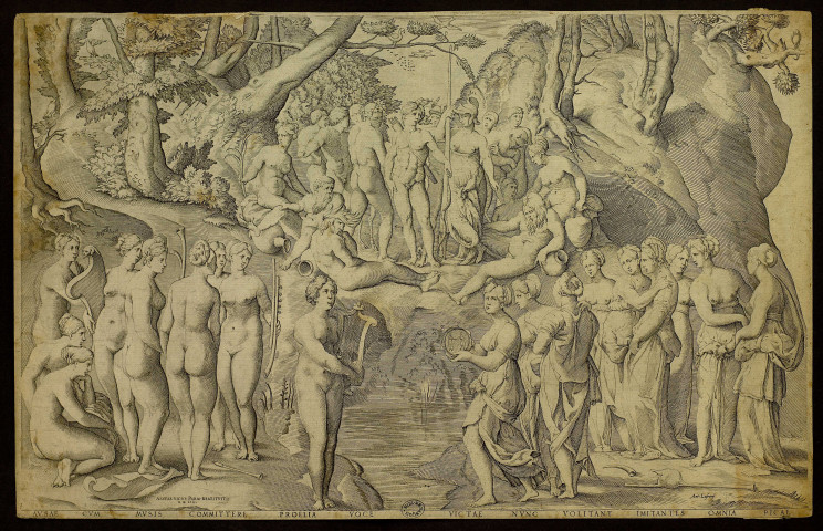 [Apollon entouré de muses et de divinités diverses] [image fixe] / Ant. Lafrery  : Lafréry, 1532/1577