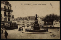 Besançon - Besançon - Place et Statue Jouffroy. [image fixe] , Besançon : Etablissements C. Lardier - Besançon (Doubs)., 1912/1919