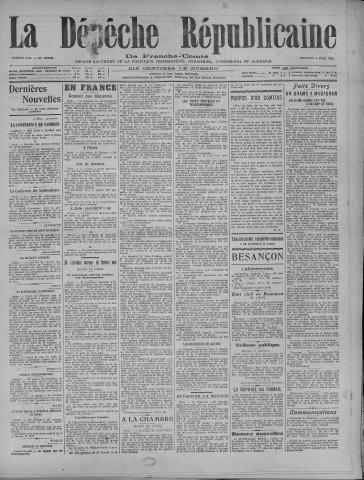 05/03/1920 - La Dépêche républicaine de Franche-Comté [Texte imprimé]