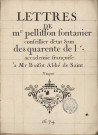 Ms 602 - « Lettres de M. Pellisson-Fontanier... à M. Boisot, abbé de Saint-Vincent [de Besançon] »