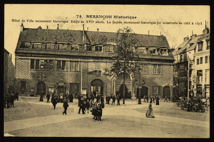 Hôtel de Ville monument historique Edifié au XVIe siècle. La façade monument historique fut construite de 1565 à 1573 [image fixe] , Paris : I. P. M., 1904/1930