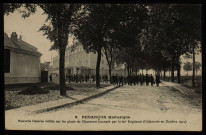 Nouvelle Caserne édifiée sur les glacis de Charmont (occupée par le 60e Régiment d'Infanterie en Octobre 1910) [image fixe] , Paris : I. P. M., 1910/1914
