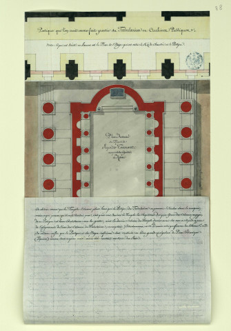 Plan restauré du temple de Jupiter Tonnant au pied du Capitole à Rome / Pierre-Adrien Pâris , [S.l.] : [P.-A. Pâris], [1700 -1800]