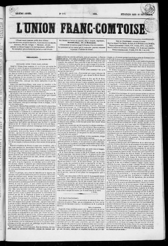 10/09/1851 - L'Union franc-comtoise [Texte imprimé]